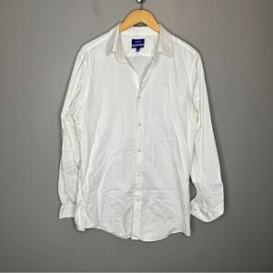 Apt 9 white mens button down dress shirt